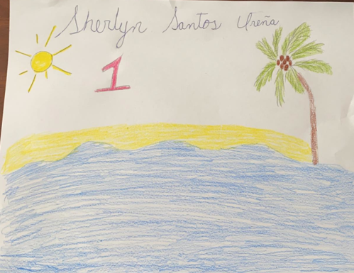 student drawing
